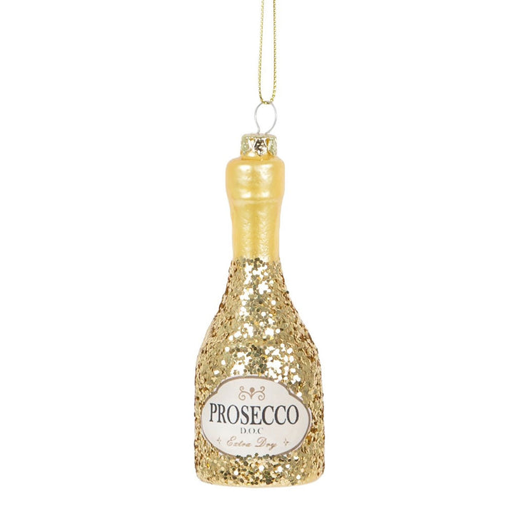 Glitter Prosecco Bottle Bauble