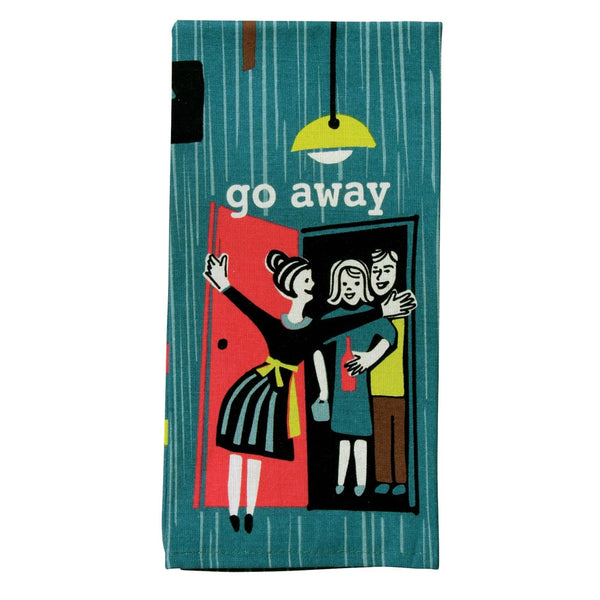 Go Away Tea Towel