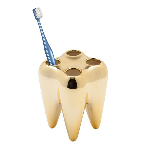 Gold Tooth Toothbrush Holder
