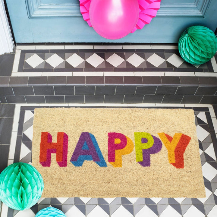 Happy Multicoloured Doormat Additional 2