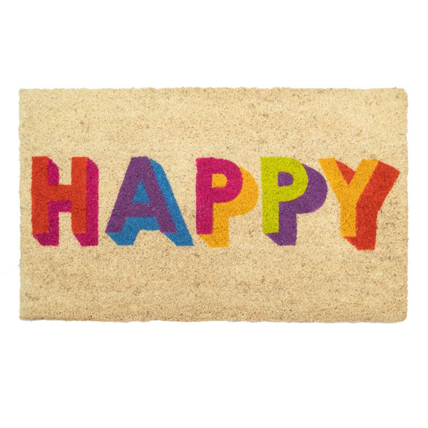 Happy Multicoloured Door Mat