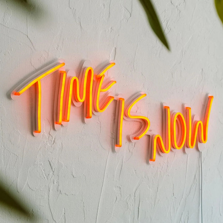 Time is Now Neon Wall Art Additional 2