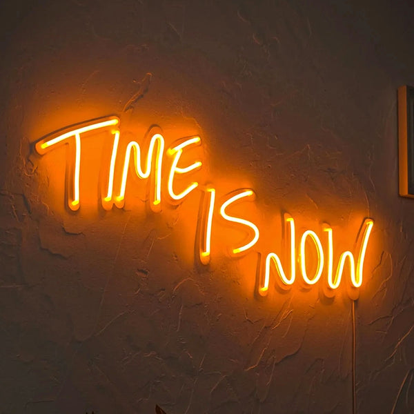 Time is Now Neon Wall Art