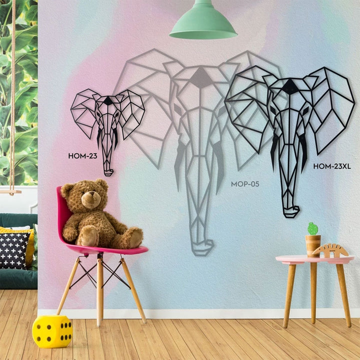 Elephant Head Metal Wall Art - 3 Sizes Additional 4