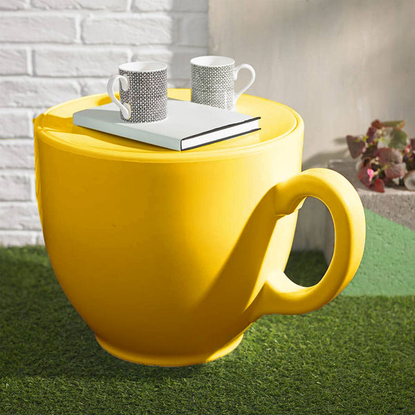 Tea Cup Stool - Yellow
