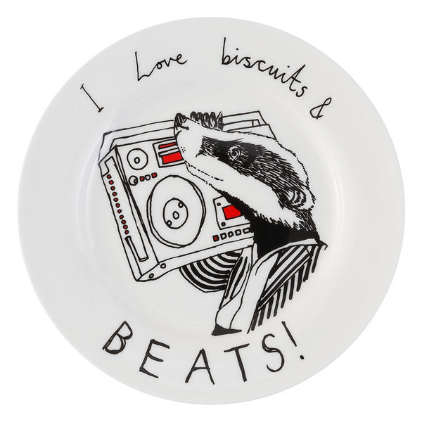 I Love Biscuits and Beats Side Plate