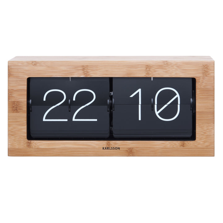 Karlsson Boxed Flip Clock Large - Bamboo [D] Additional 2
