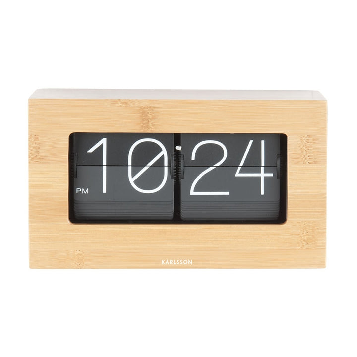 Karlsson Boxed Flip Clock Small - Bamboo [D] Additional 2