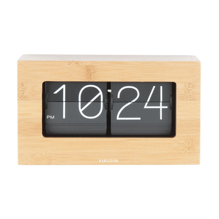 Karlsson Boxed Flip Clock Small - Bamboo [D] Additional 2