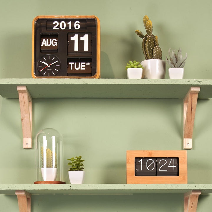 Karlsson Boxed Flip Clock Small - Bamboo [D] Additional 3