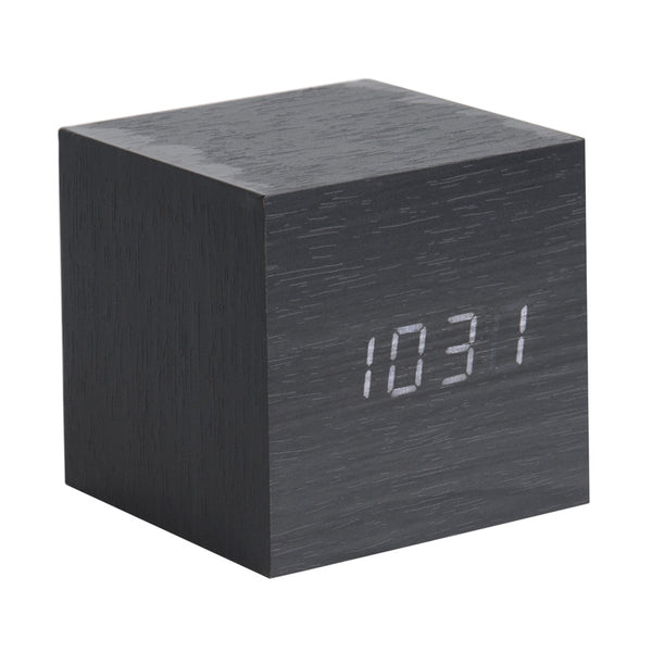 Karlsson Cube LED Clock - Black