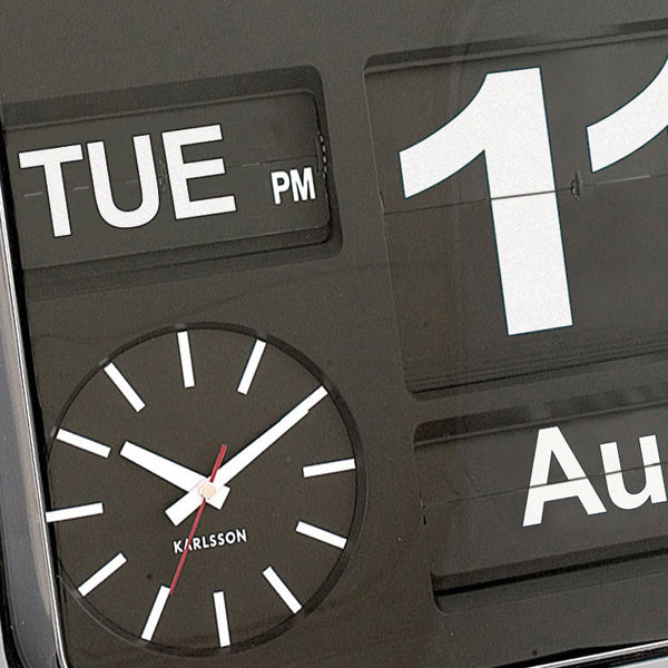 Karlsson Big Flip Clock - Silver Additional 3
