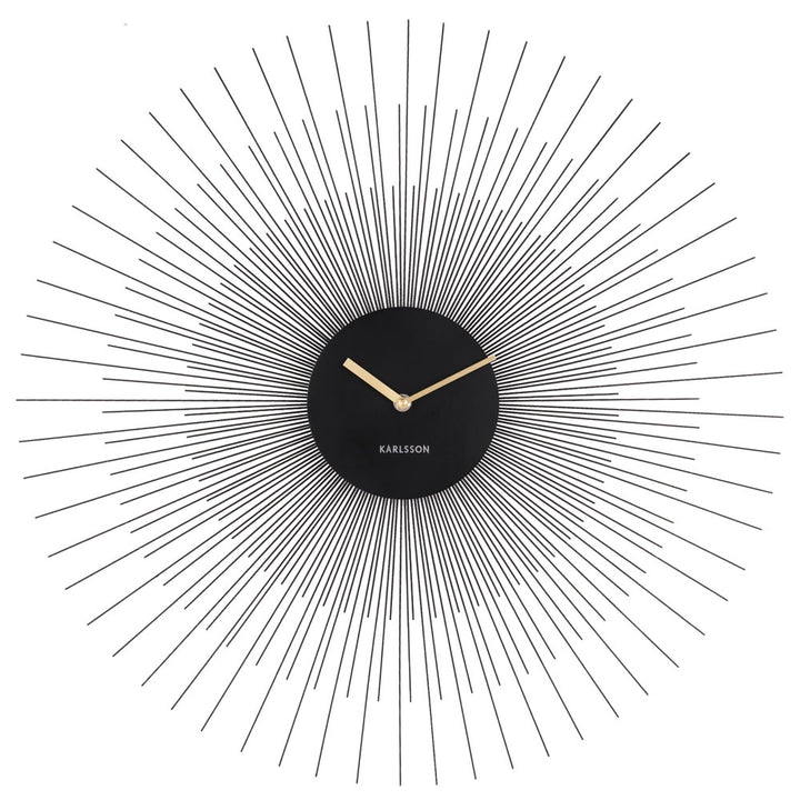 Karlsson Large Peony Wall Clock - Black