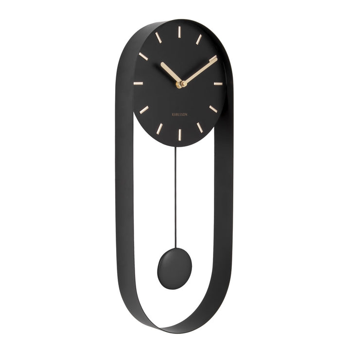 Karlsson Pendulum Charm Wall Clock - Black