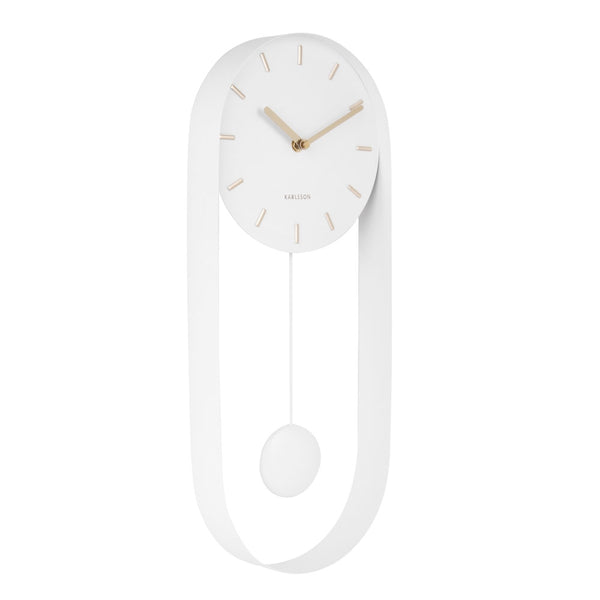 Karlsson Pendulum Charm Wall Clock - White