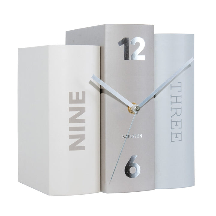 Karlsson Table Clock Book - Grey [D] Additional 2