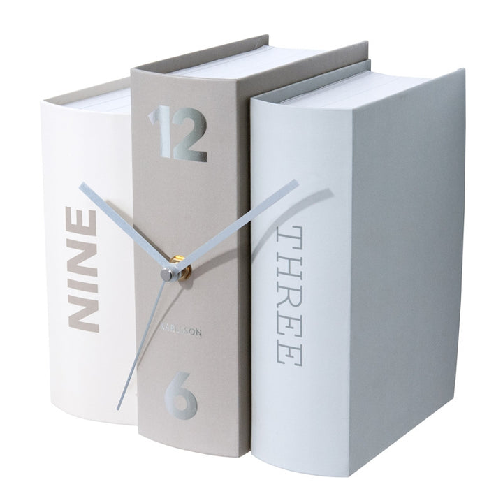 Karlsson Table Clock Book - Grey
