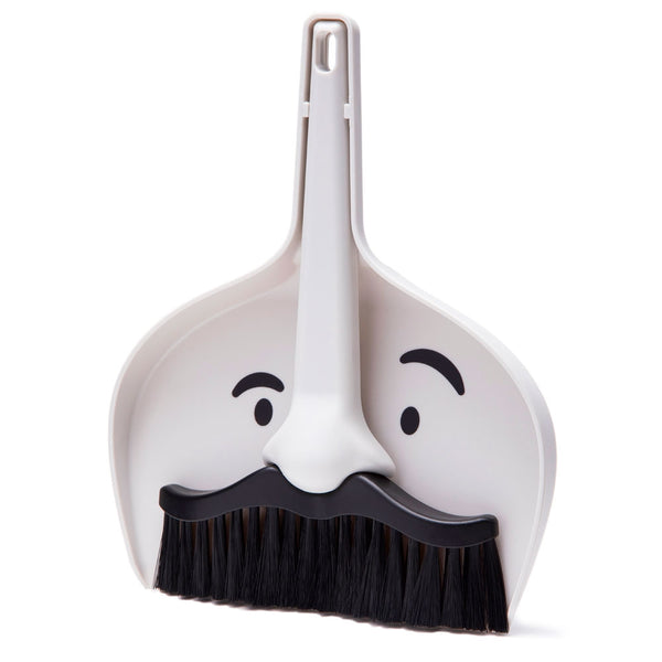 Moustache Man Dustpan & Brush
