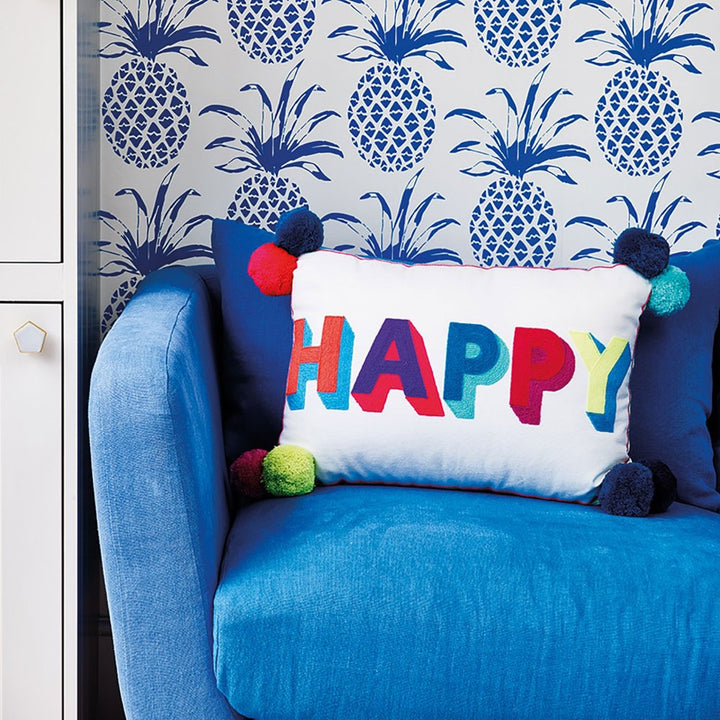 Multicoloured Happy Cushion [D] Additional 2