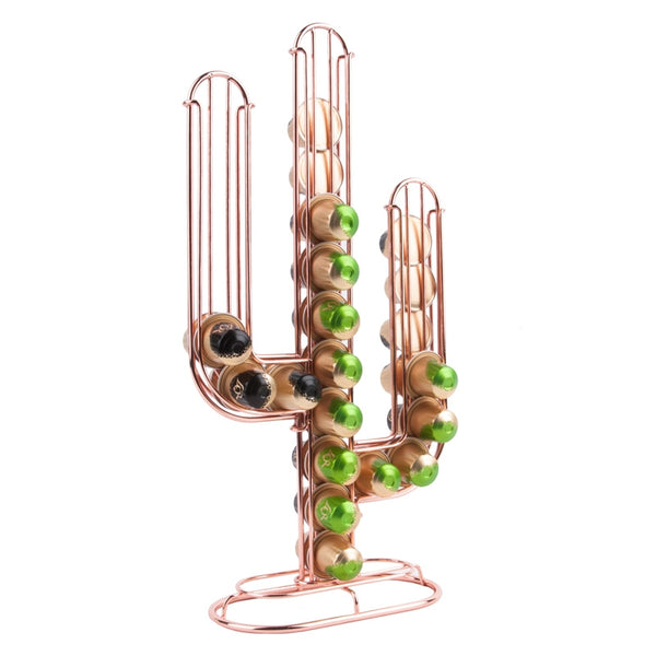 Cactus Coffee Capsule Holder - Copper