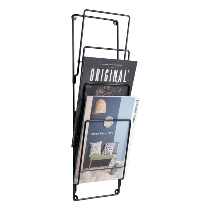 Wire Wall Magazine Rack - Black