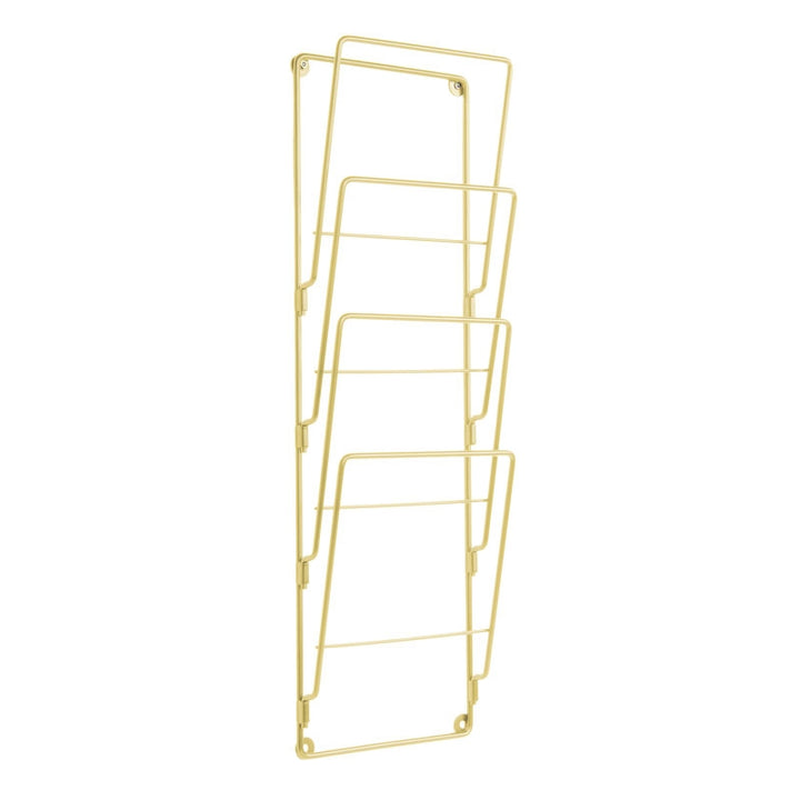 Wire Wall Magazine Rack - Gold
