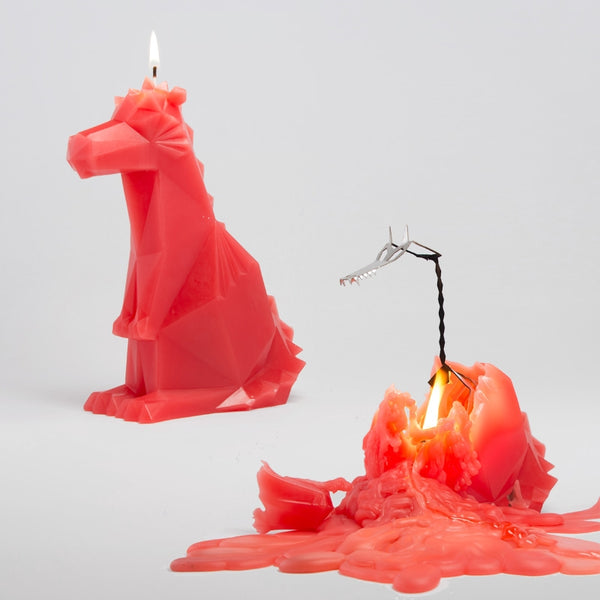 PyroPet Dreki Candle - Red