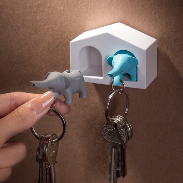 Elephant Key Ring Duo - Blue & Grey [D] Additional 2