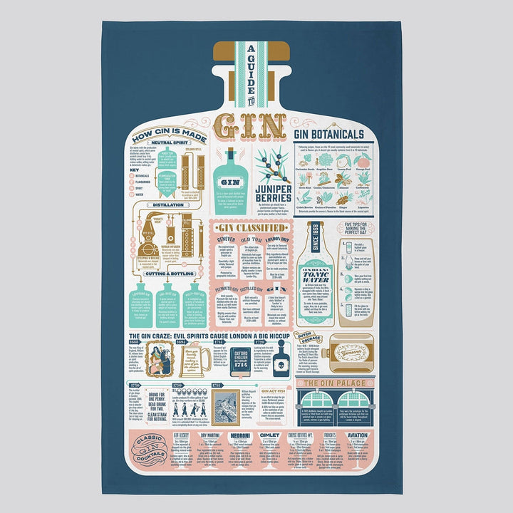 A Guide to Gin Tea Towel