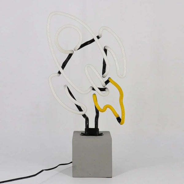 Neon Rocket Table Lamp Sign
