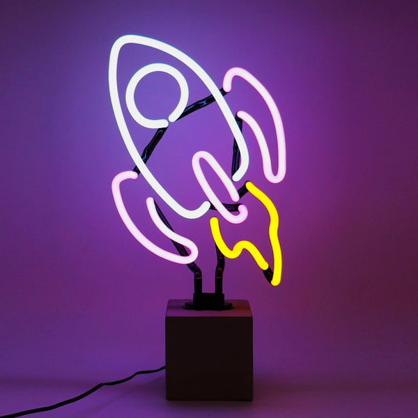 Neon Rocket Table Lamp Sign