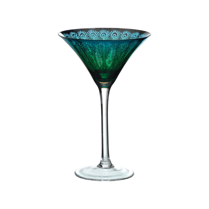 Peacock Martini Glass - Set of 2 Additional 3