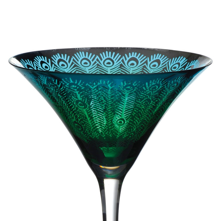 Peacock Martini Glass - Set of 2 Additional 2