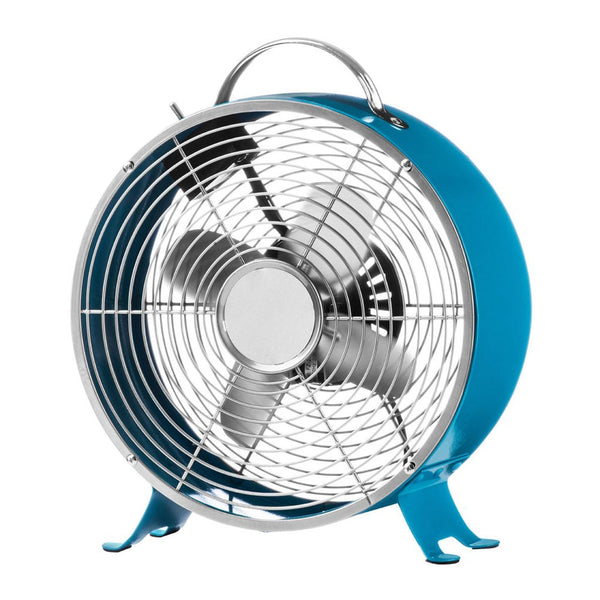 Retro Desk Fan - Raspberry Blue