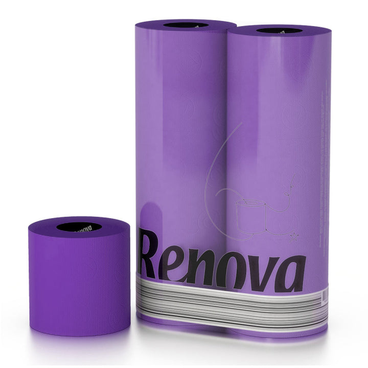 Renova Purple Toilet Paper - Pack of 6 [D] Additional 2