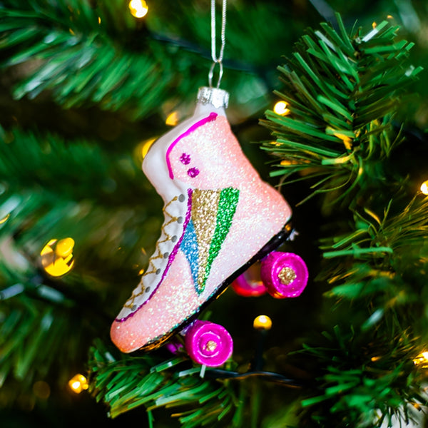 Retro Rollerskate Shaped Bauble Lifestyle