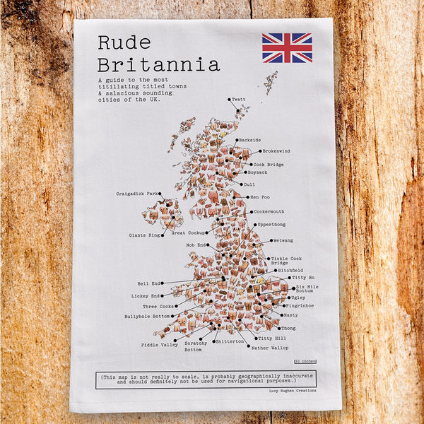 Rude Britannia Tea Towel