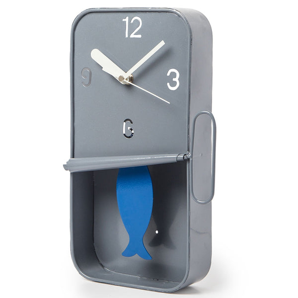 Sardine Tin Wall Clock – Grey
