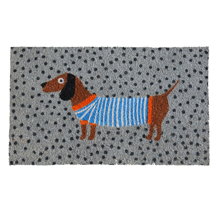 Sausage Dog Door Mat (Grey)