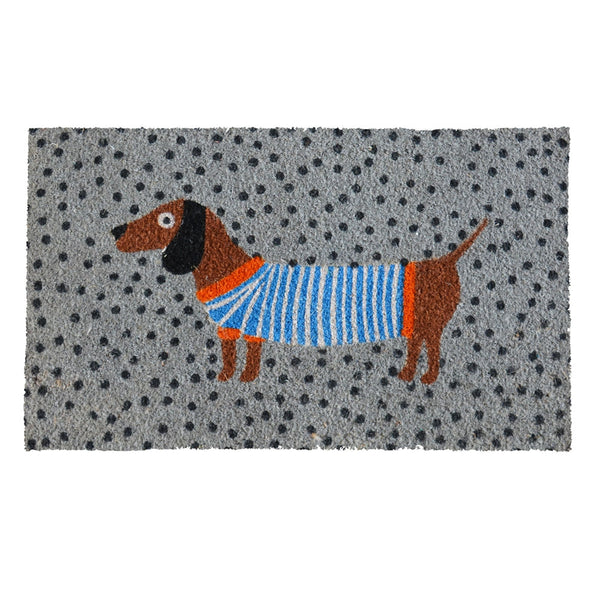 Sausage Dog Door Mat (Grey)