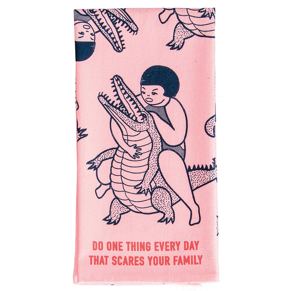 Scares Your Family Tea Towel