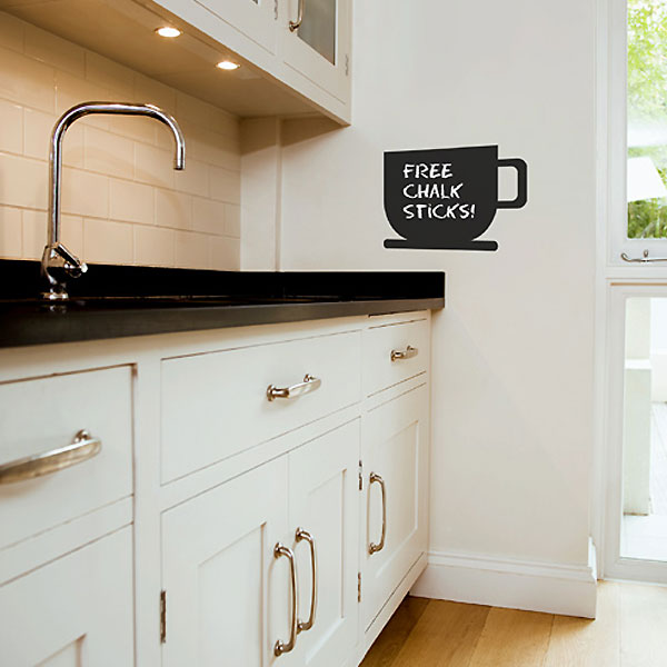 Coffee Cup Chalkboard Wall Sticker