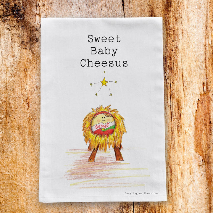 Sweet Baby Cheesus Tea Towel