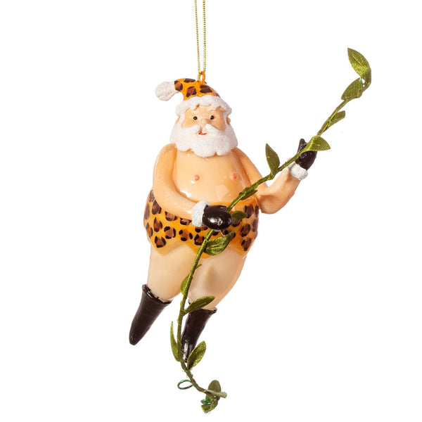 Tarzan Santa Shaped Bauble