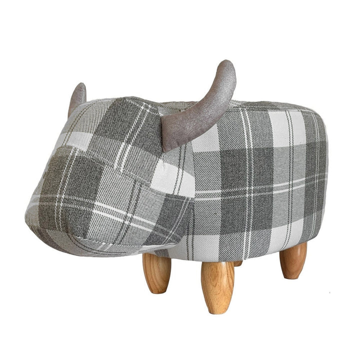 Tassie the Tartan Cow Footstool