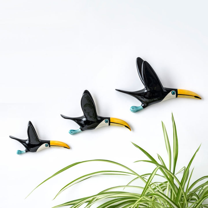 Wall-Mounted Toucan Trio