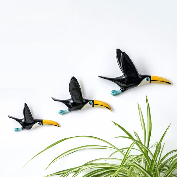 Wall-Mounted Toucan Trio