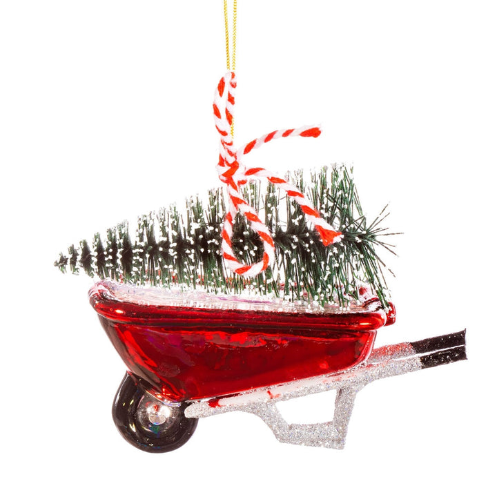 Wheelbarrow with Tree Bauble
