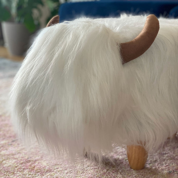 Winston the White Highland Cow Footstool Additional 2