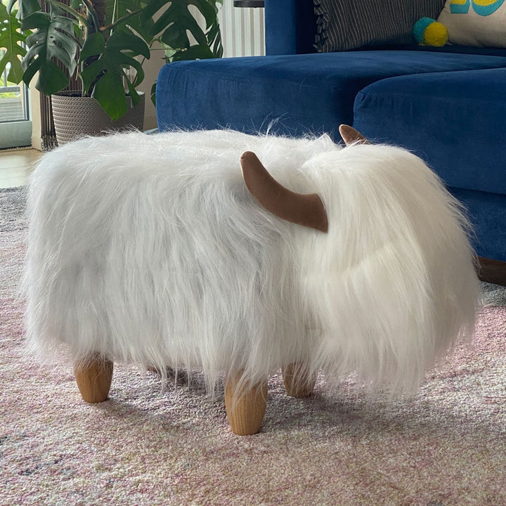 Winston the White Highland Cow Footstool Additional 3
